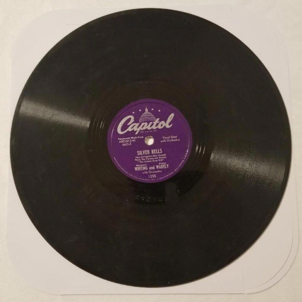 3/$25 Whiting & Wakely 78 RPM Christmas Candy / Silver Bells Capitol 1255